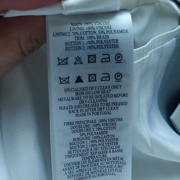 Victoria Beckham High Break SIngle-Breasted Boxy Blazer Jacket Size 0 - Picture 8 of 8